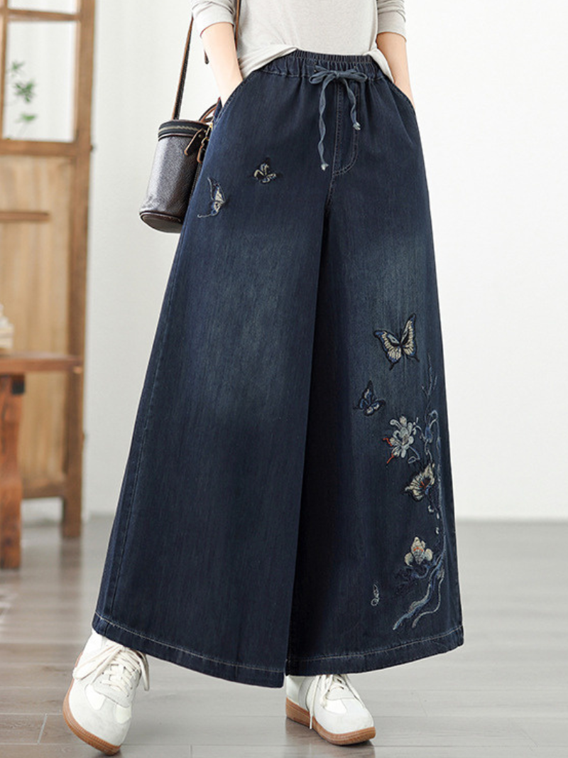 Women's Summer Vintage High Quality Embroidered Bottom