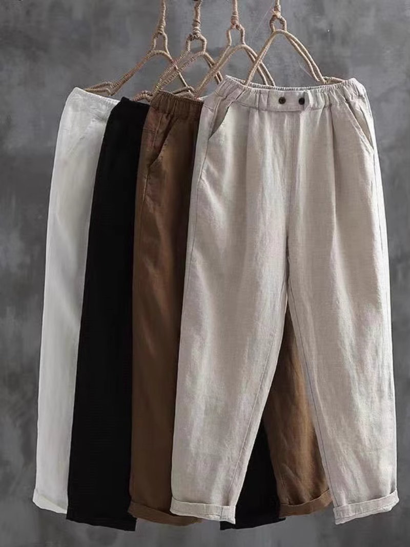 Women's Summer Linen Harem Pants thin Loose Casual Pants Bottom