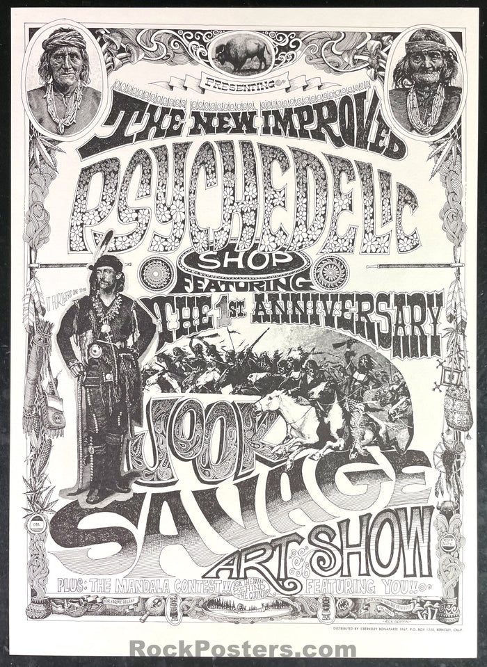 AUCTION - AOR Page 79 - Rick Griffin - 1967 2nd Print Poster - Psychedelic Shop - Near Mint