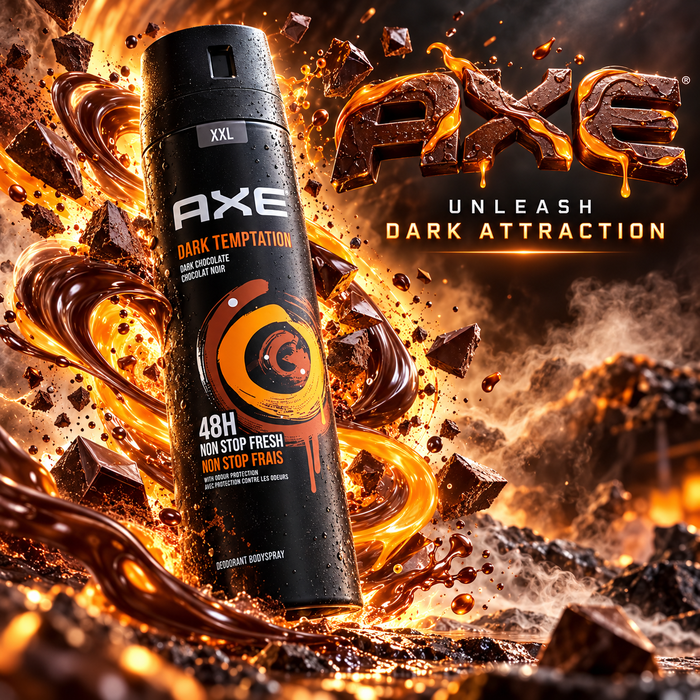 AXE Dark Temptation Body Spray – Dark Chocolate, 48H AXE Deodorant Body Spray Pinky Cosmetics