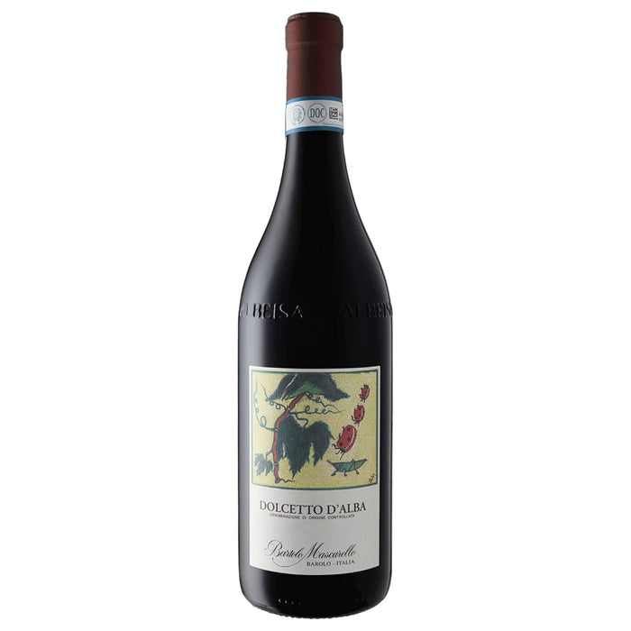 Bartolo Mascarello Dolcetto d'Alba 2024 wine bottle with illustrated label