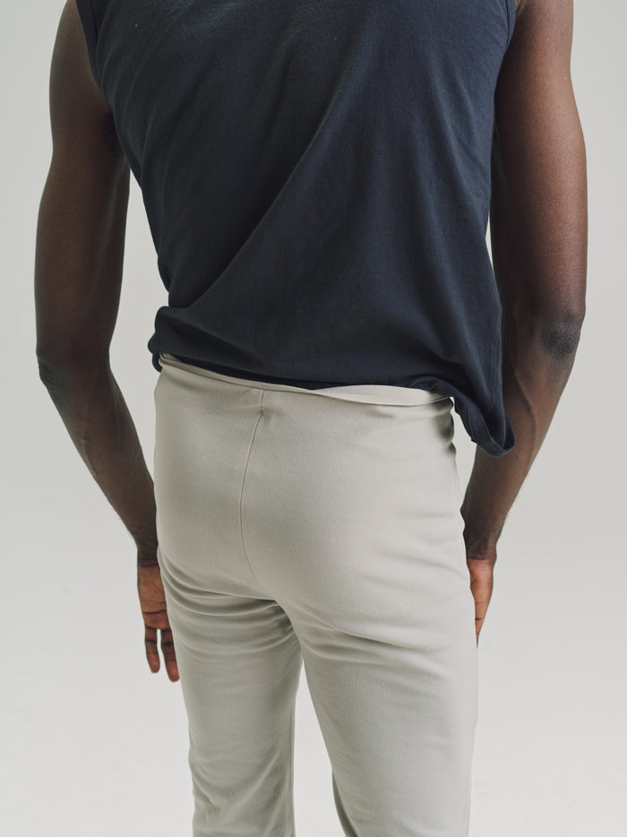 Beige Nylon No.152 Knitted Zipper Trousers | Gabriela Coll Garments | DEPARTAMENTO