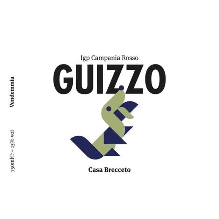 GUIZZO red wine label with Casa Brecceto text and graphic mark