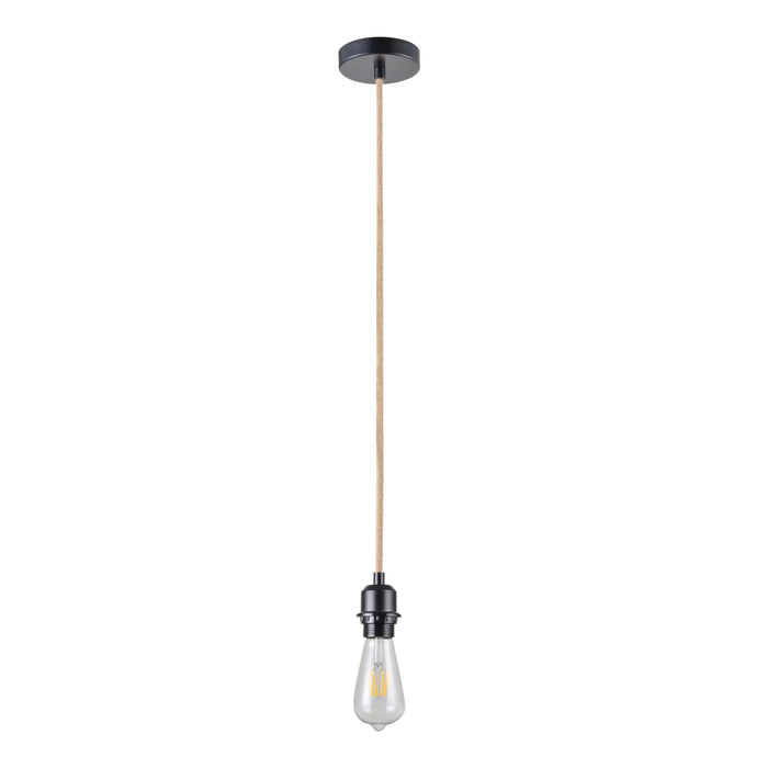 Cloth Cord Suspension 150cm Black With Jute Cord