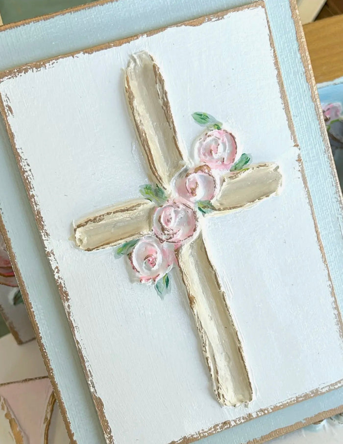 Cross with Roses Panel