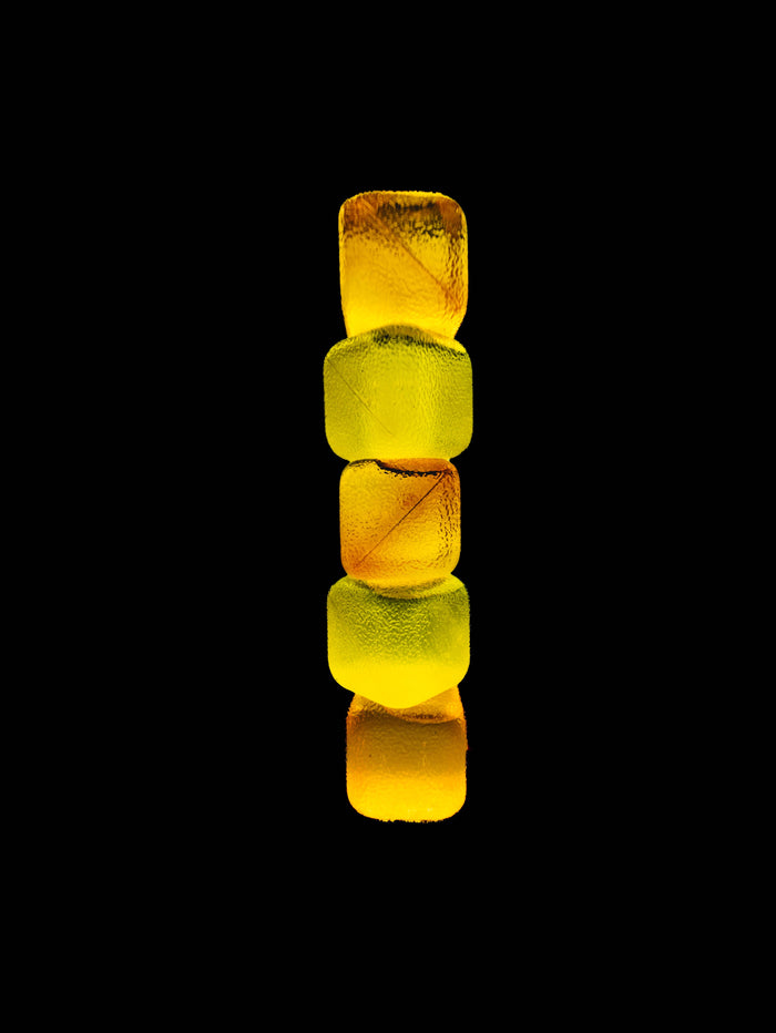 CUBED ICE-Yellow-Orange-10lb Bag
