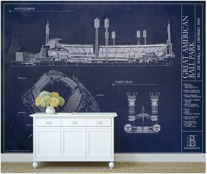 Great American Ballpark Wall Mural