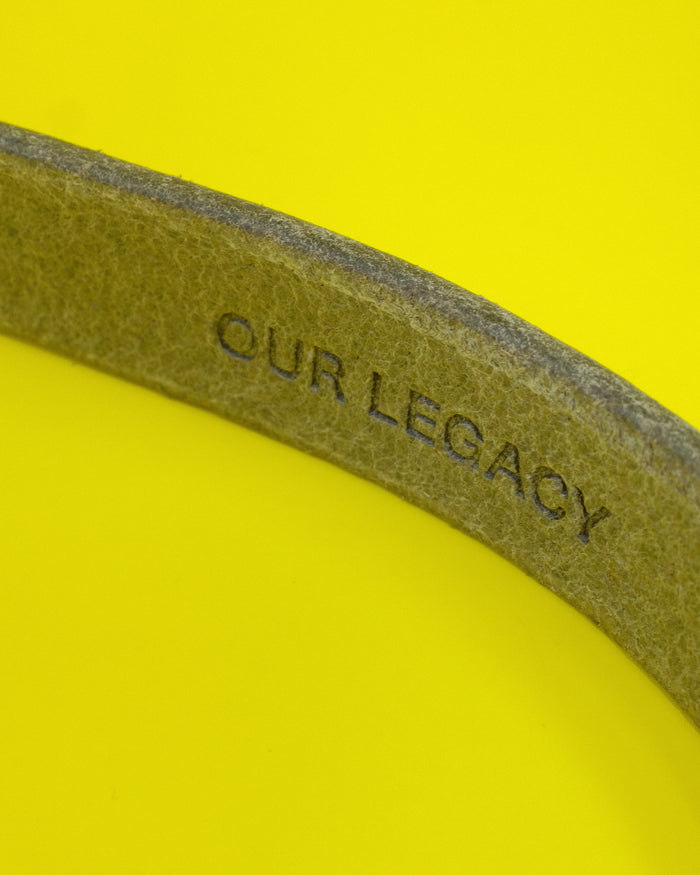 Grey Leather 2CM Belt