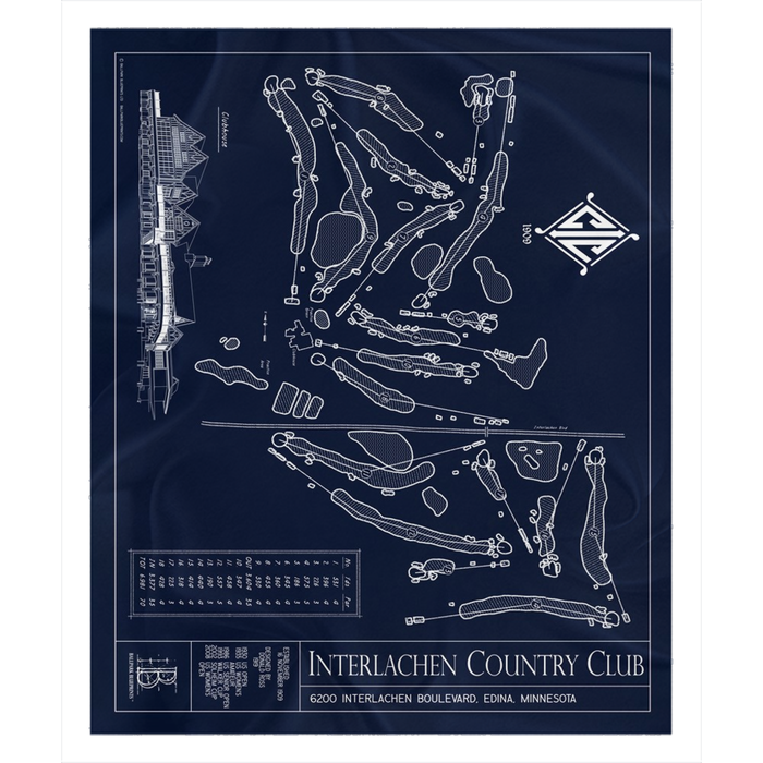 Interlachen Country Club Fleece Sherpa Blanket
