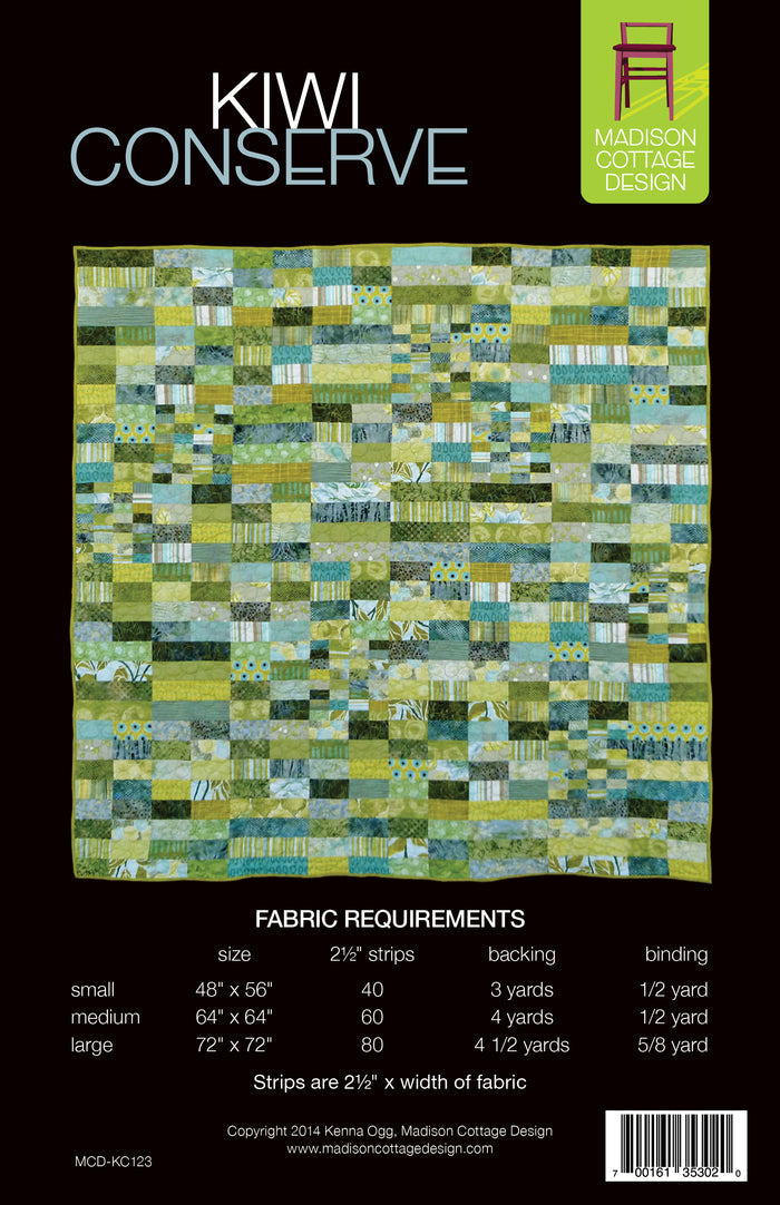 Kiwi Conserve Quilt Pattern by Madison Cottage Design