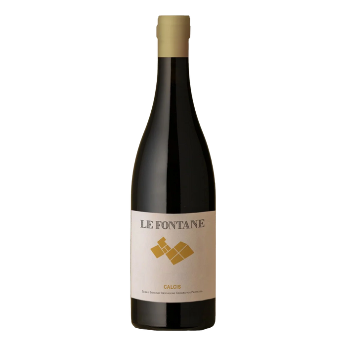 Le Fontane Calcis Bianco 2023 white wine bottle, cream label