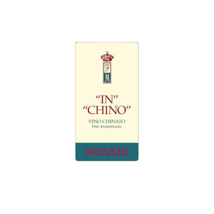 500 ml Chino Chinato wine bottle with cream label and MOSSIO branding