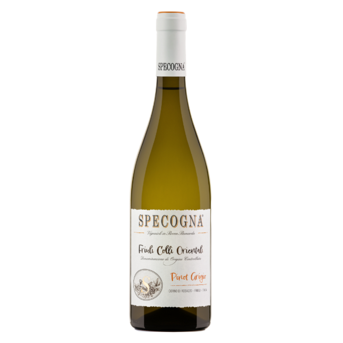 Specogna Pinot Grigio Ramato 2023 wine bottle with orange cap and label