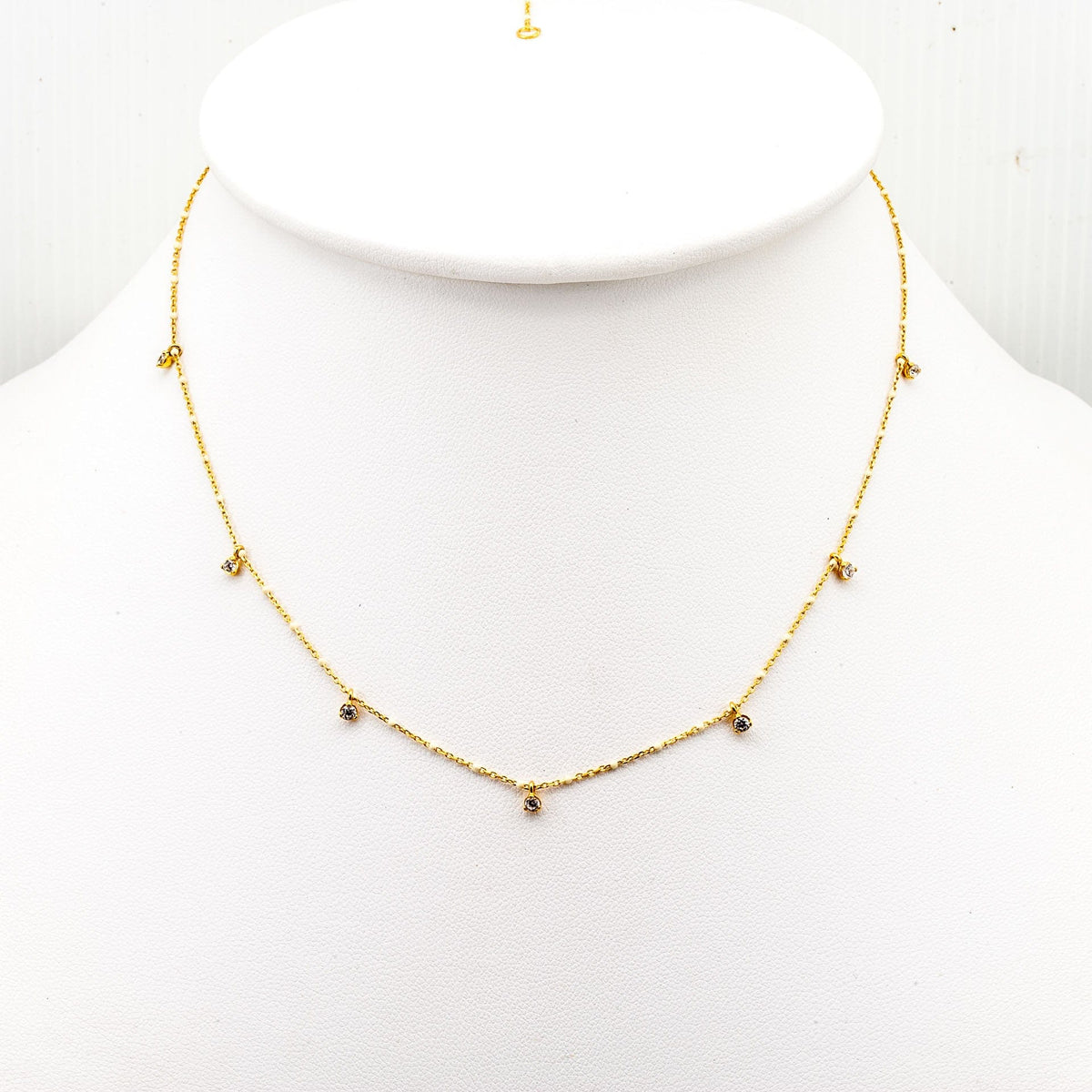 Gold Vermeil Enamel with Stationed Charm Necklace