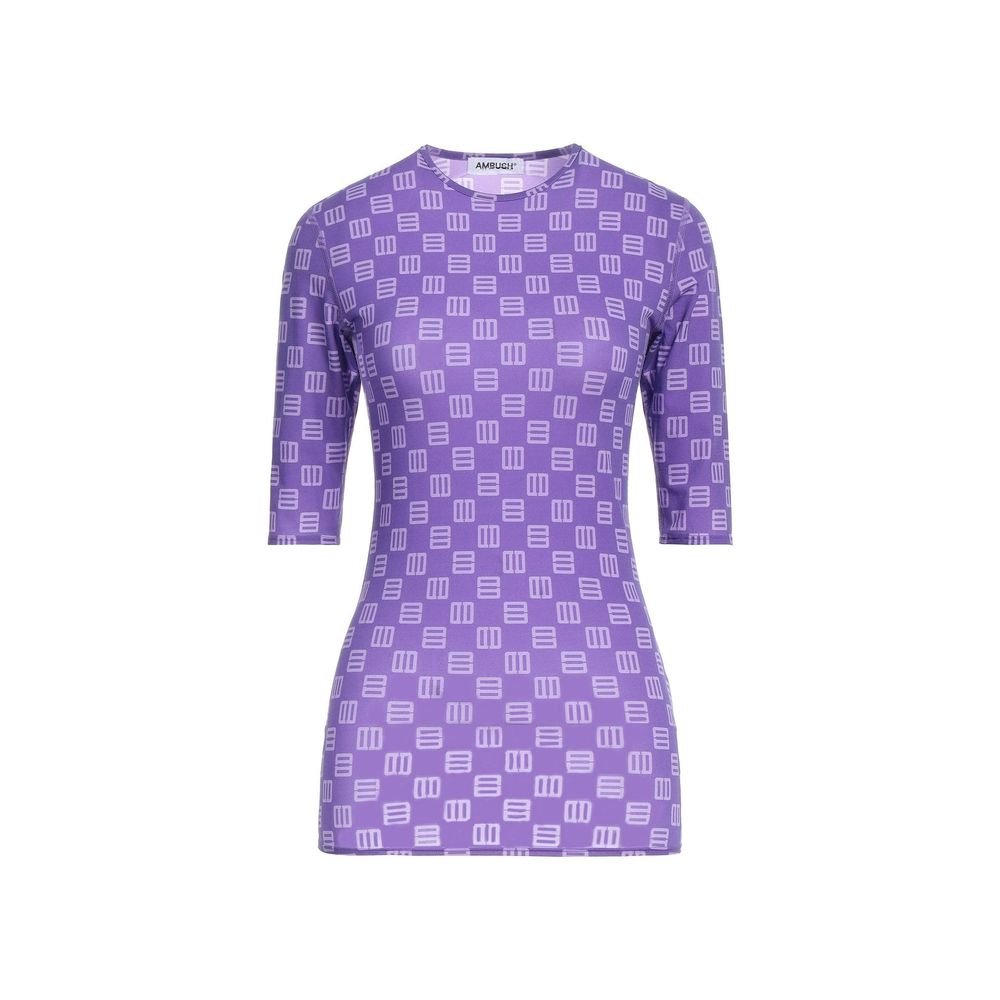 Ambush Purple Elastane T-Shirt