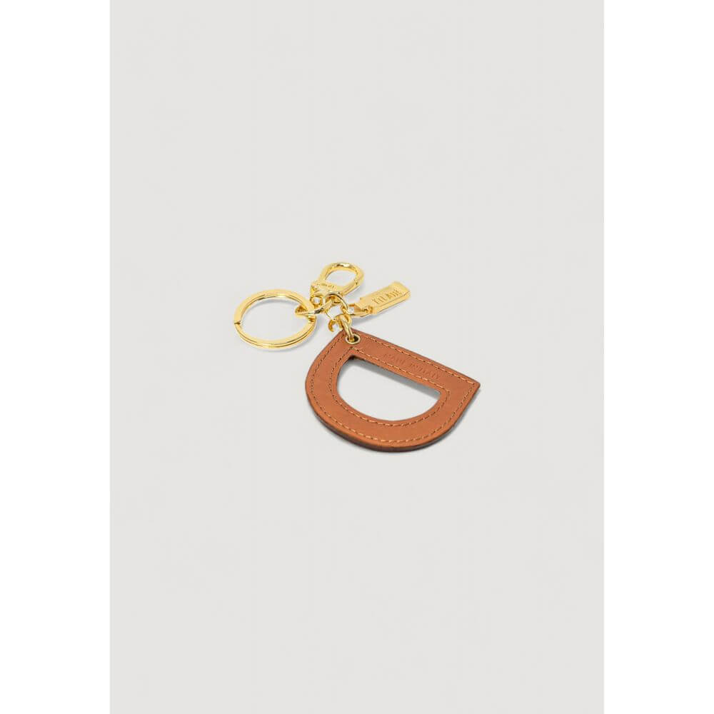 Alviero Martini Prima Classe Beige Leather Keychain