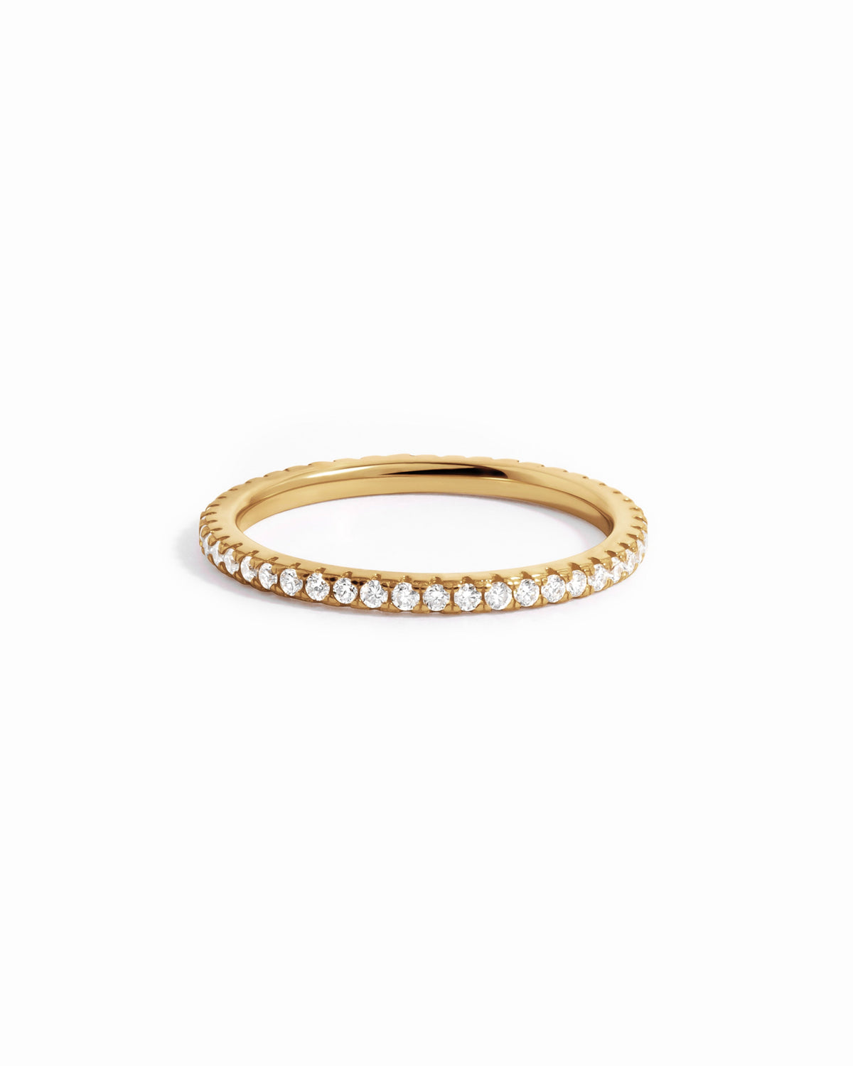 14K Solid Gold Lab-Grown Diamond Eternity Ring
