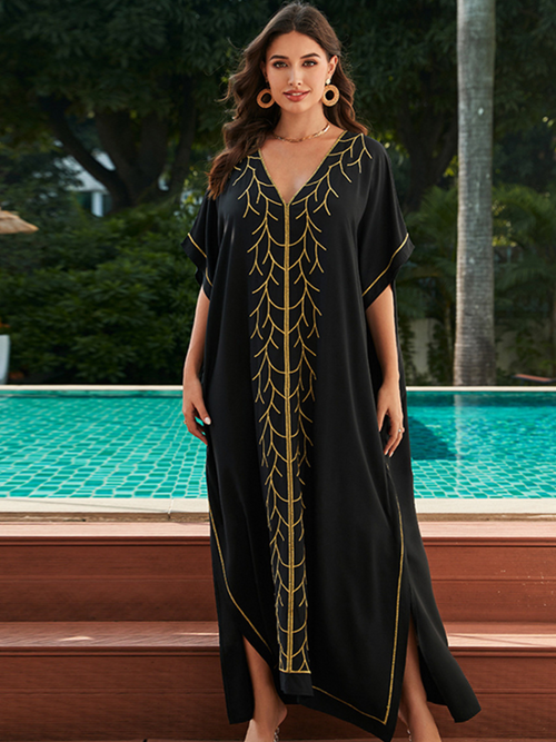 Women's Confidence With Every Wear Long Kaftan Dress