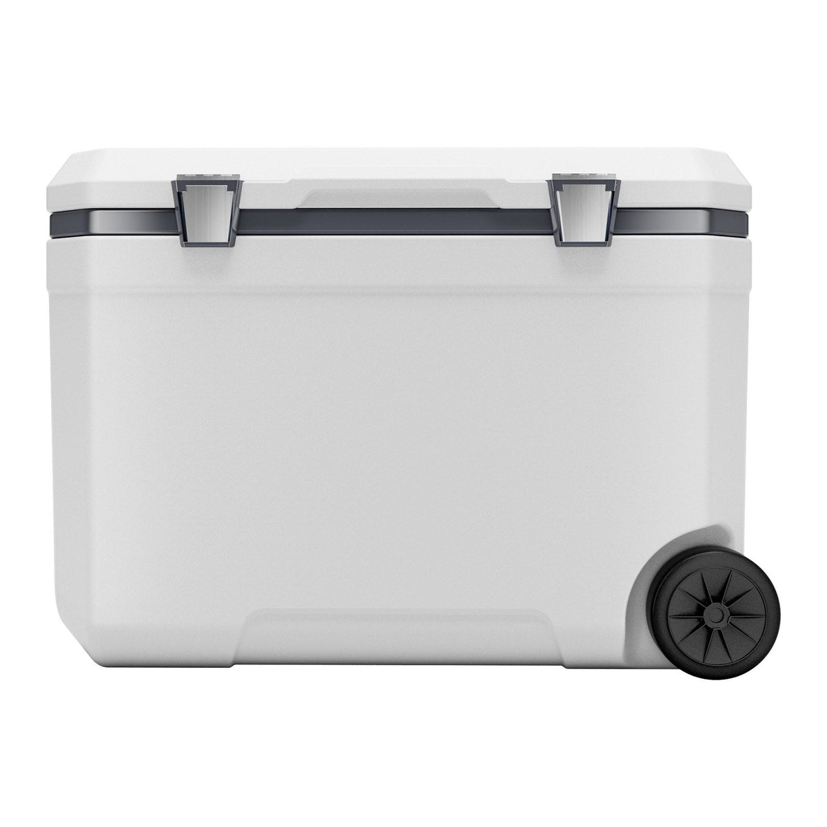 Portable Hard Cooler 45QT | 64-Can Wheeled Cooler with Cup Holder