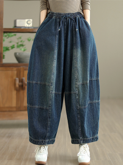 Women's Summer Dreamy Loose Waist Pockets Baggy Bottom