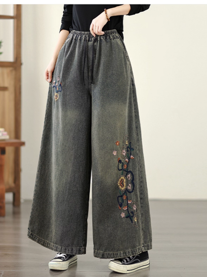 Women's Spring & Summer Wide-Leg Trousers Bottom