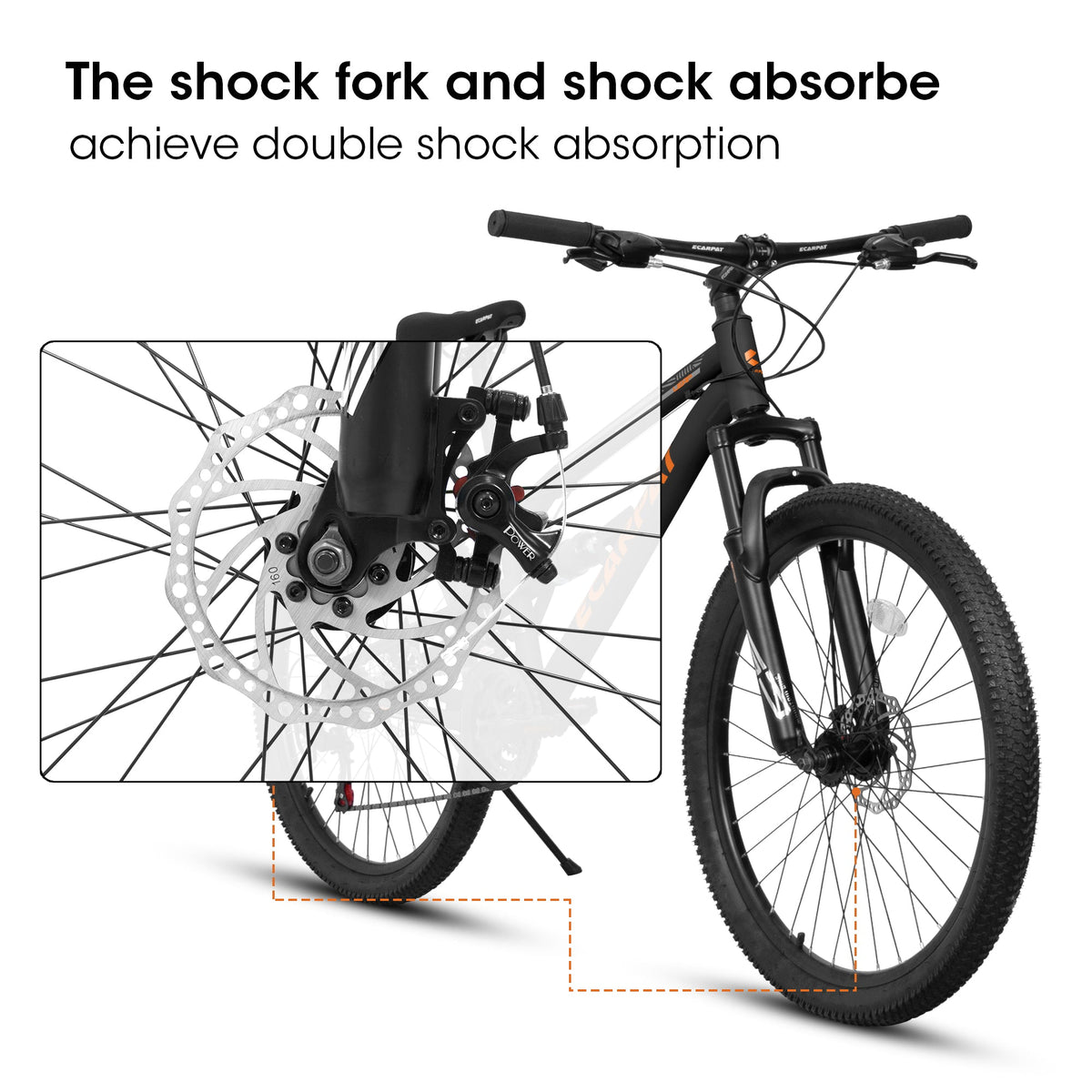 26" Adult Mountain Bike | 21-Speed, Dual Shock Absorption & Disc Brakes
