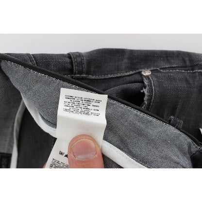 Acht Gray Cotton Regular Low Fit Jeans