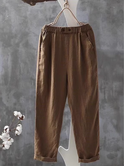 Women's Summer Linen Harem Pants thin Loose Casual Pants Bottom