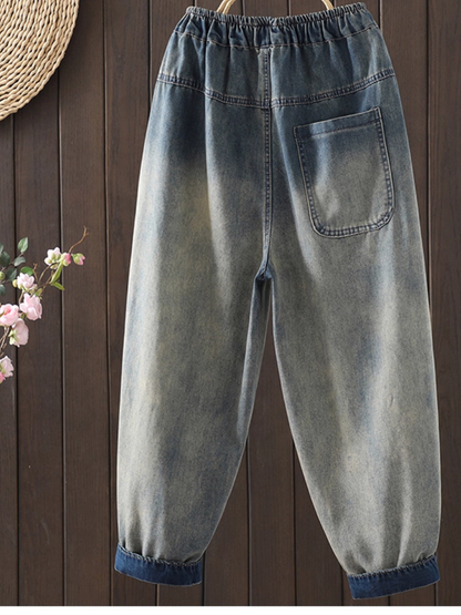 Women's Summer  Stylish Edge Patchwork Versatile Loose Bottom