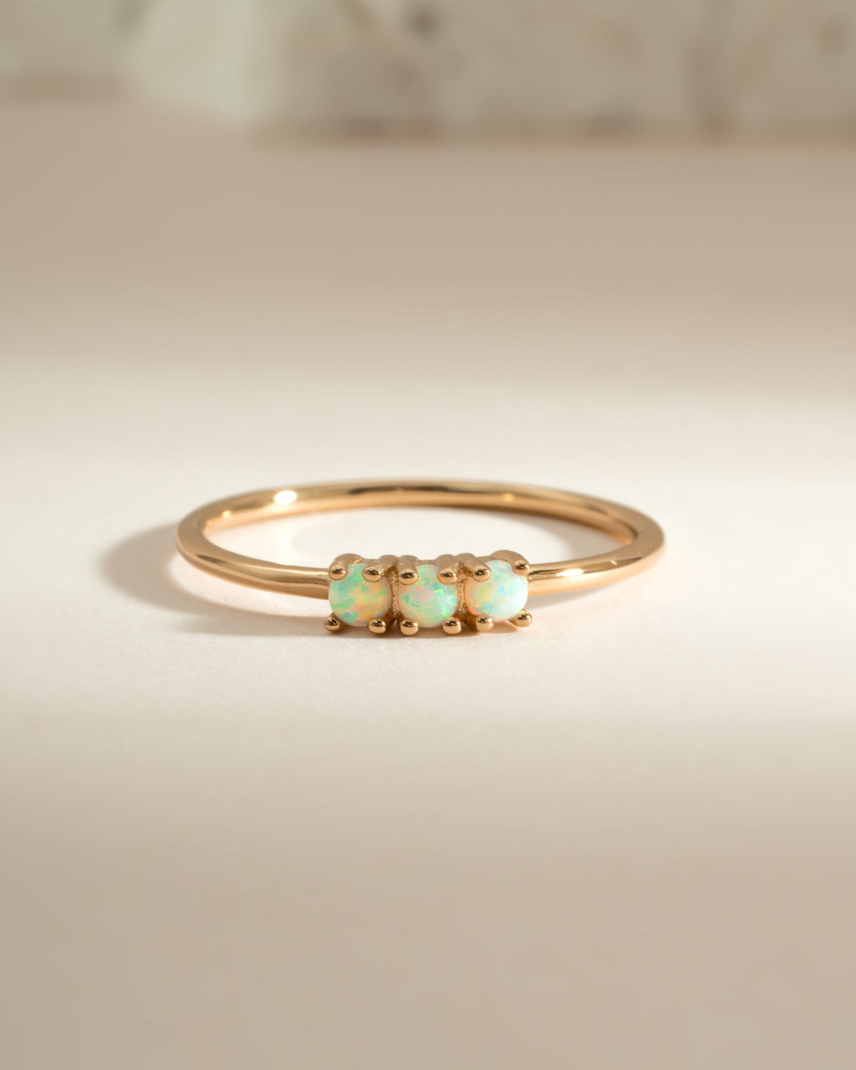 3 Stone Opal Ring