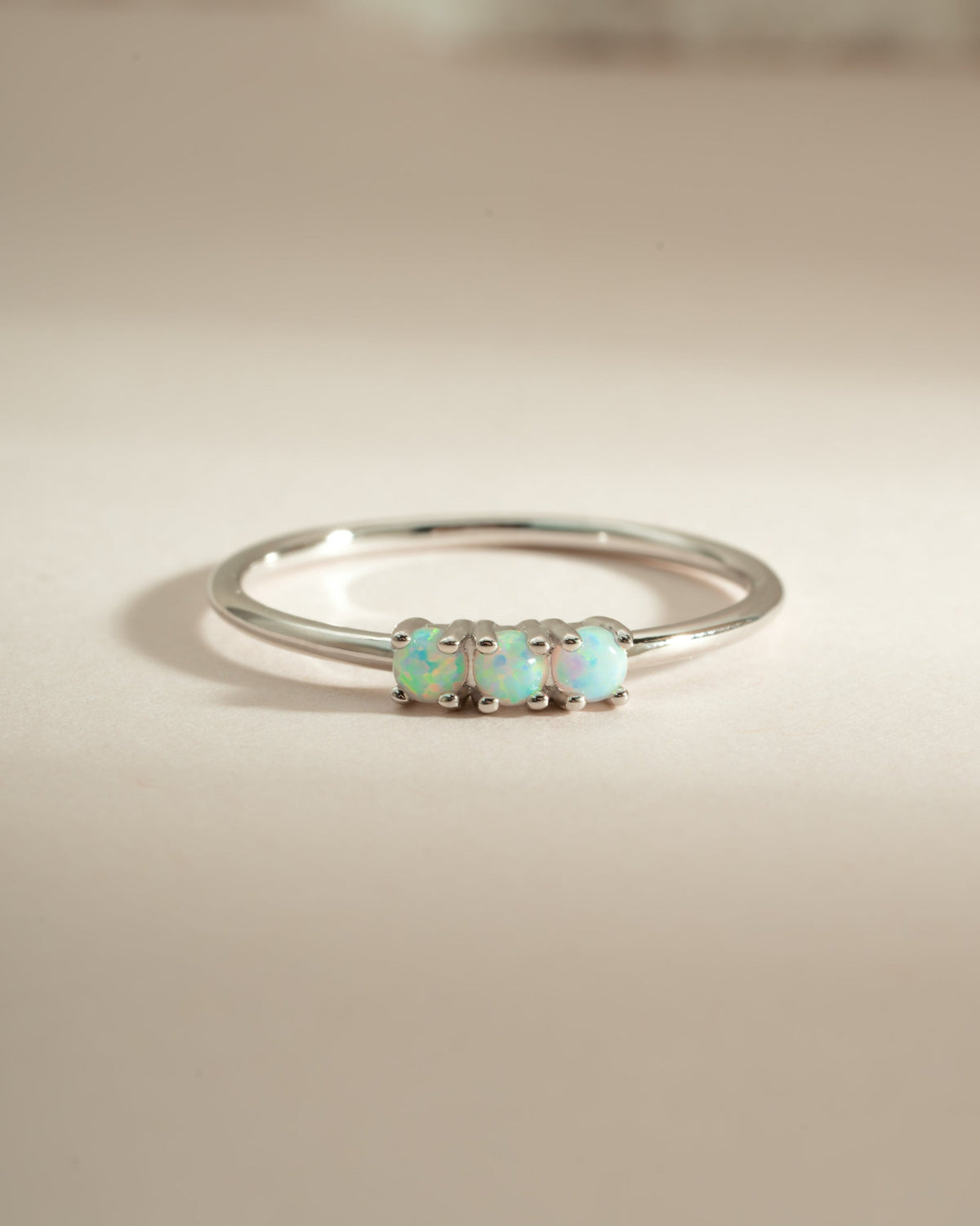3 Stone Opal Ring
