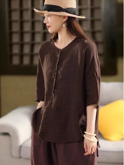 Women's Elegance to your Wardrobe Solid Color Shirt Top