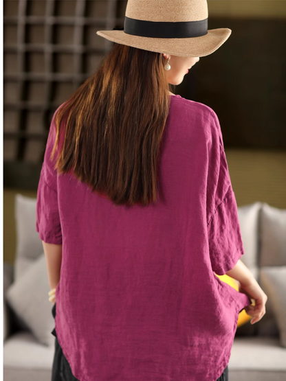 Women's Elegance to your Wardrobe Solid Color Shirt Top