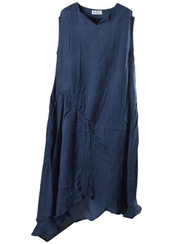 Through the Bluebells Cotton & Linen A-Line Dress