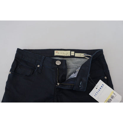 Acht Blue Cotton Skinny Low Waist Women Casual Denim Jeans