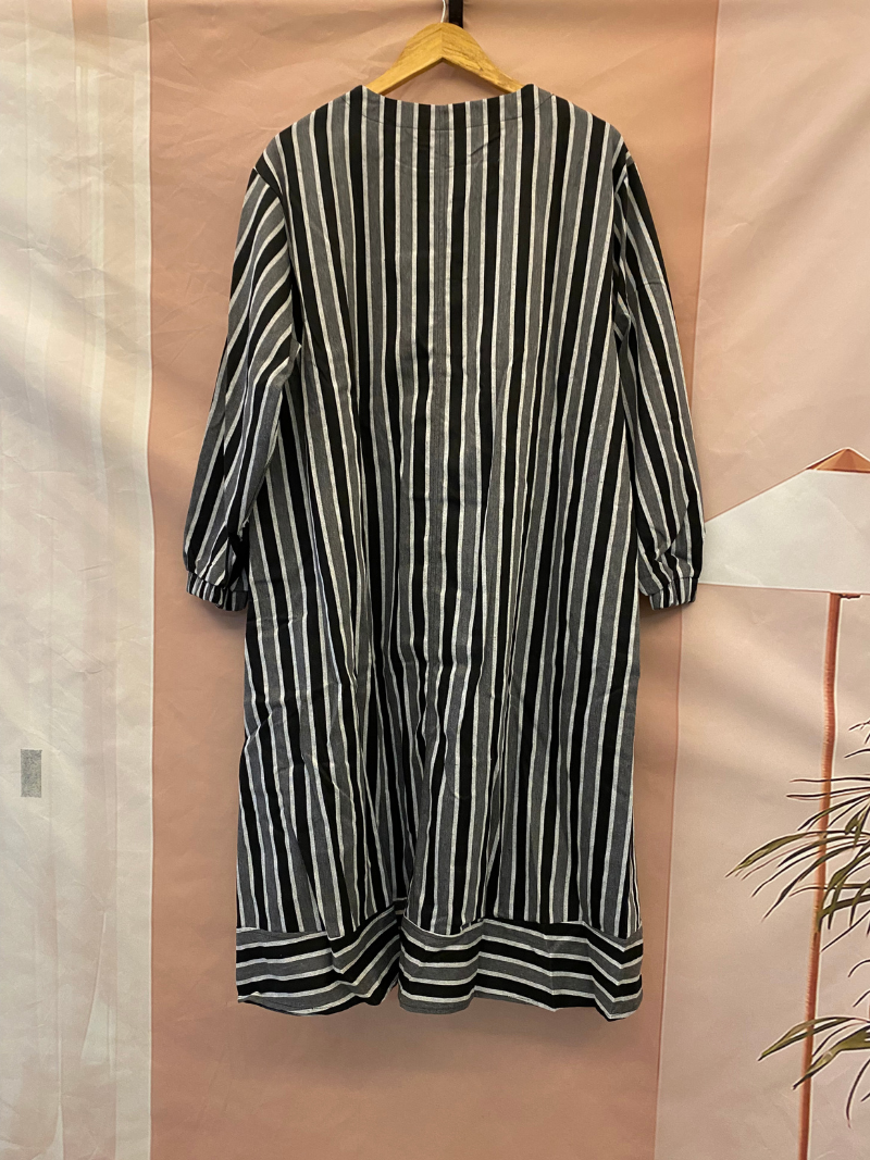 Women's Spring & Autumn Stylish Striped Casual Loose A-Line Dress