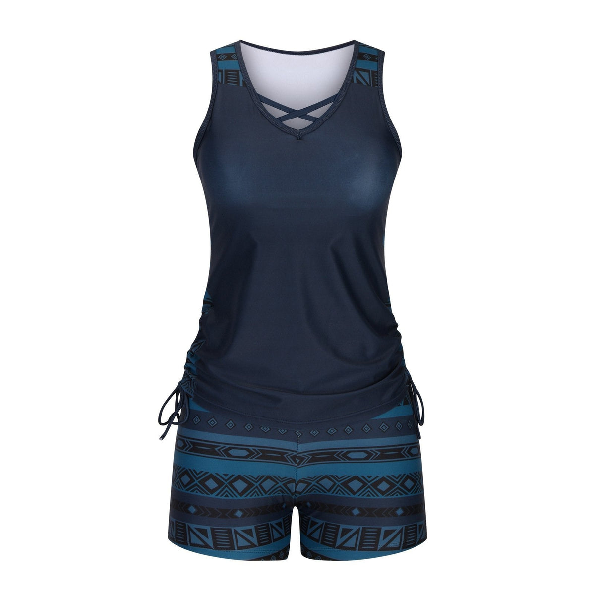 Women's Tummy Control Tankini Set with Built-In Bra ‚Äì Flattering Boho Swimwear with Shortsüíù