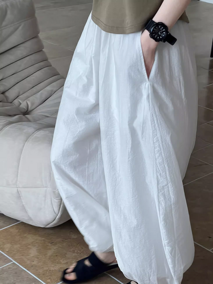 Women's Summer Lightweight High Waist Loose Bottom
