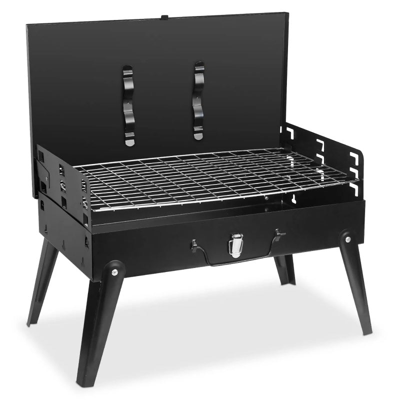 Portable Suitcase Charcoal BBQ Grill – Foldable Outdoor Grill