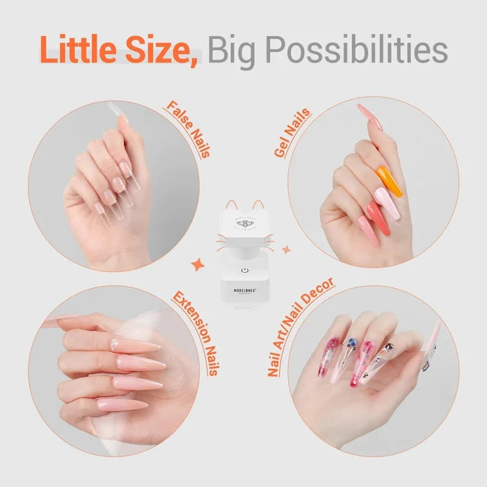 8W Mini Finger LED/UV Nail Meow Lamp - MODELONES.com #white