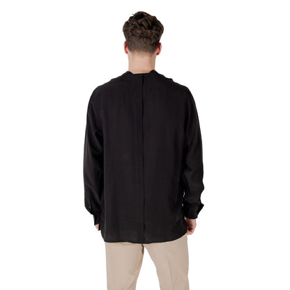 Antony Morato Black Lyocell Shirt