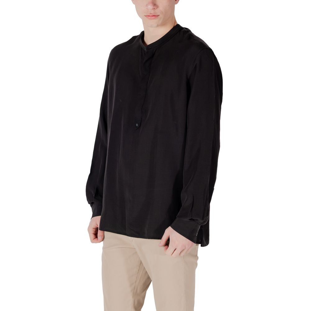 Antony Morato Black Lyocell Shirt
