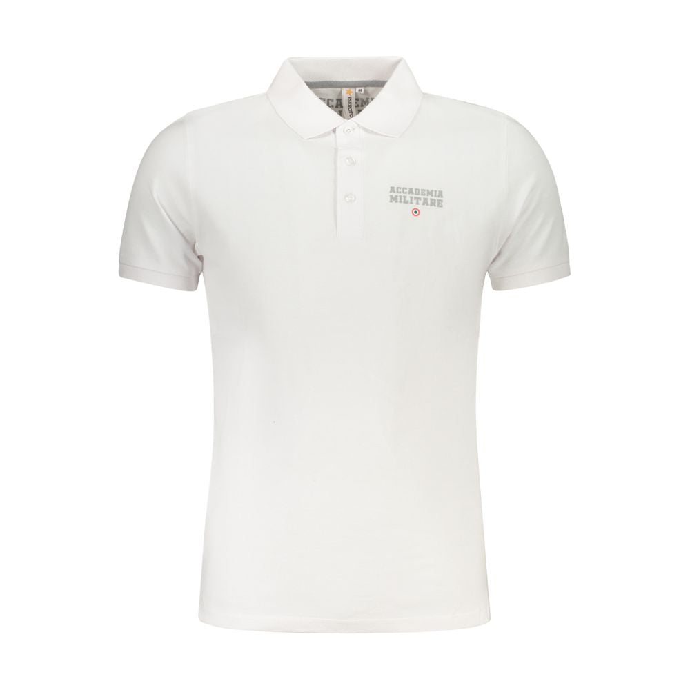 Accademia Militare Bianco Cotton Men Polo
