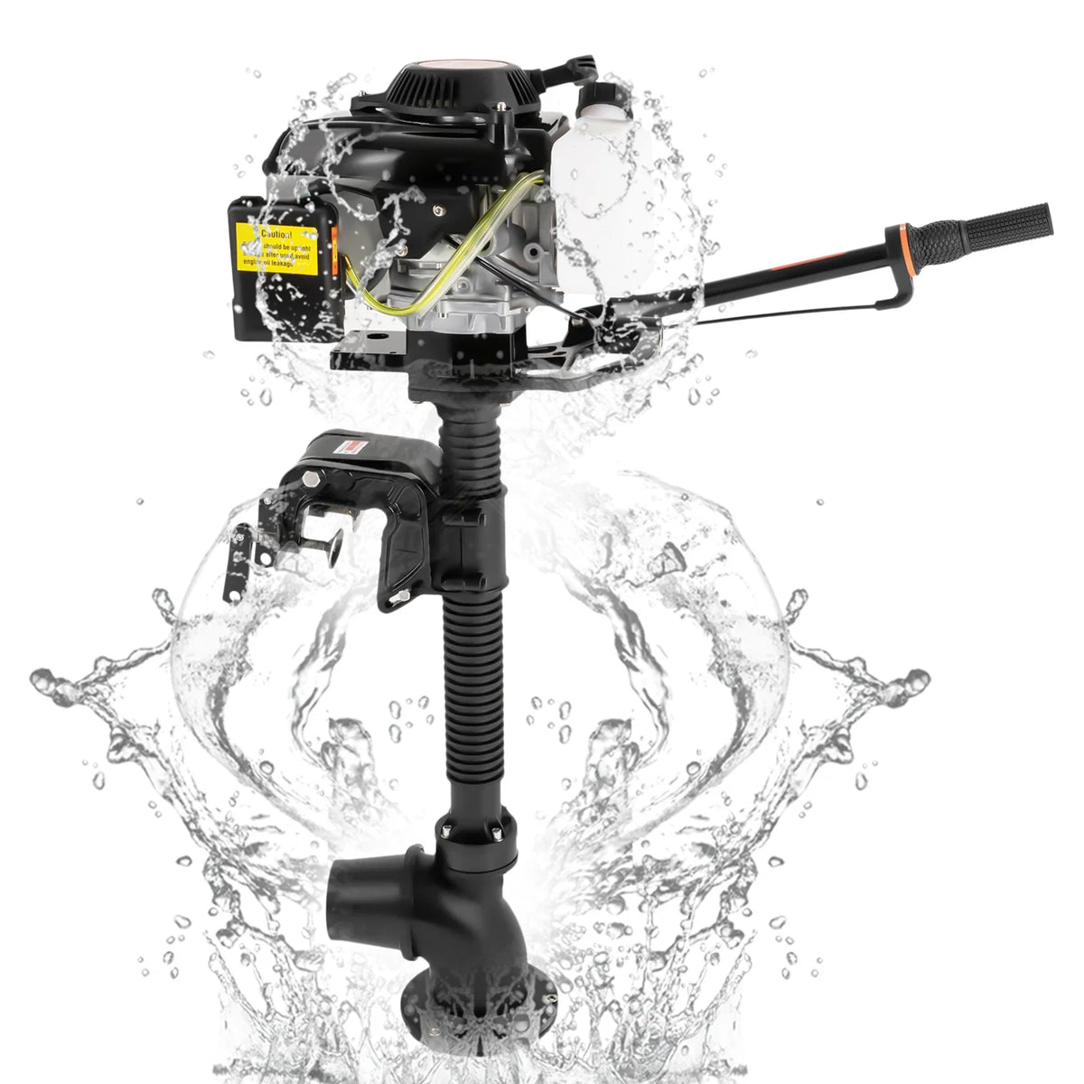 4HP 4-Stroke Gasoline Outboard Motor – Air Cooled Jet Pump Short Shaft Marine Engine for Fishing Boats