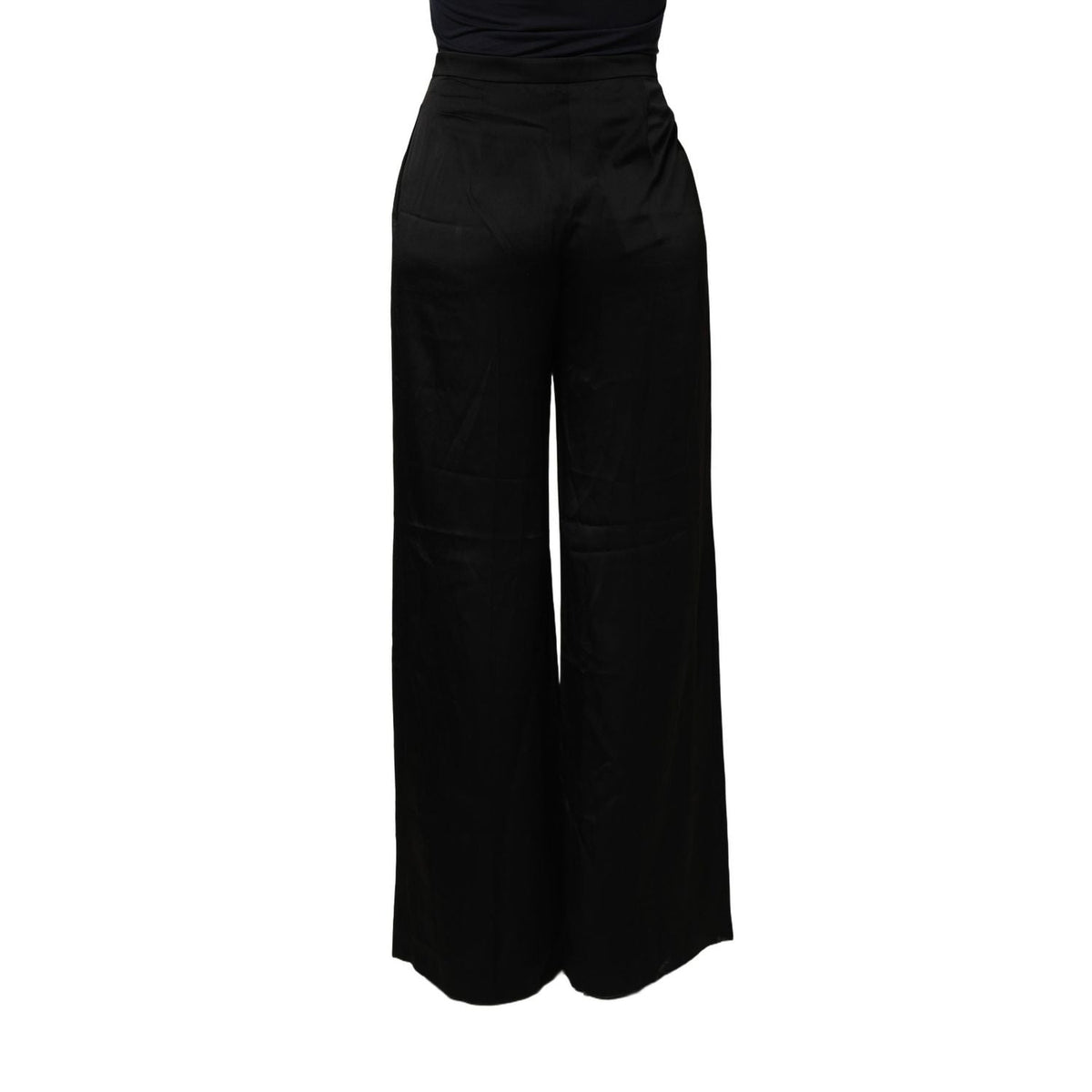 Alberta Ferretti Black HighWaist WideLeg Women Trouser Pants
