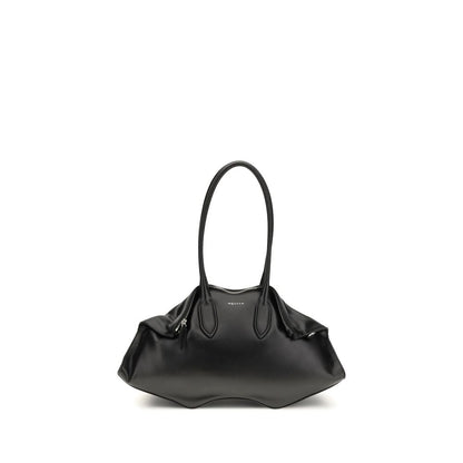 Alexander McQueen Black Calf Leather Bos Taurus Shoulder Bag