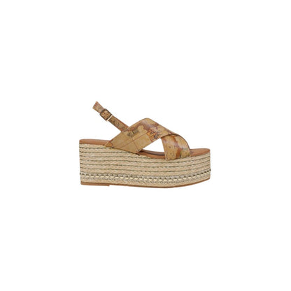 Alviero Martini Prima Classe Beige Polyethylene Platform Sandals