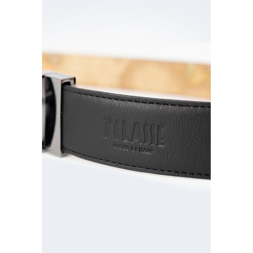 Alviero Martini Prima Classe Black Leather Regular Belt