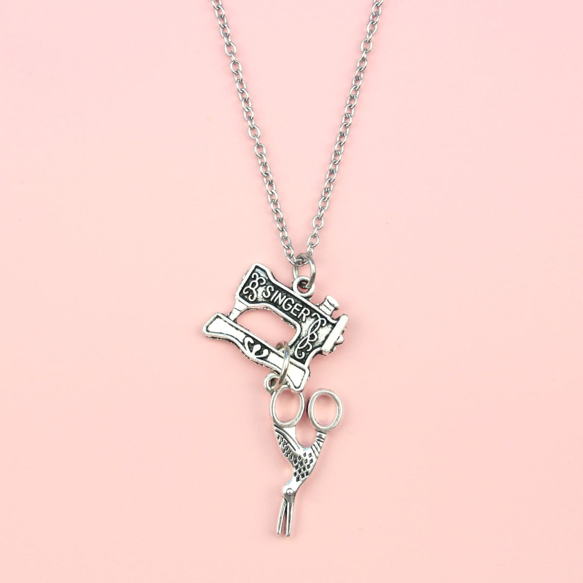 Singer Sewing Machine Necklace (Stainless Steel)