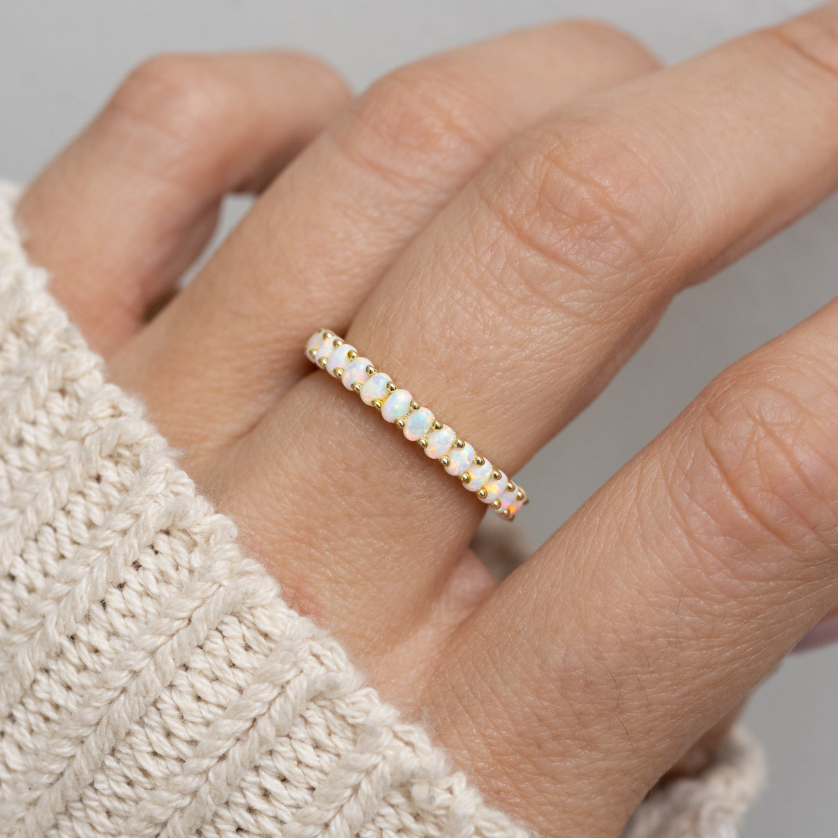 Opal Eternity Ring